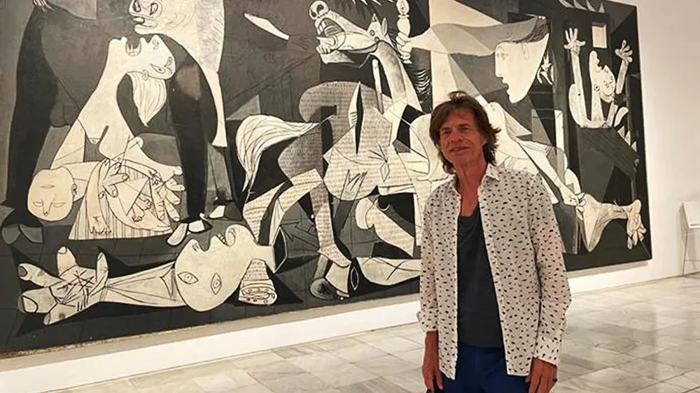 Mick Jagger se fotografió en junio de 2022 junto al cuadro a pesar de la prohibición
