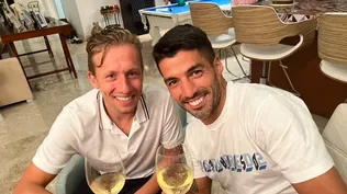 Luis Suárez y Lucas Leiva se reencontraron cuando el uruguayo firmó en Gremio
