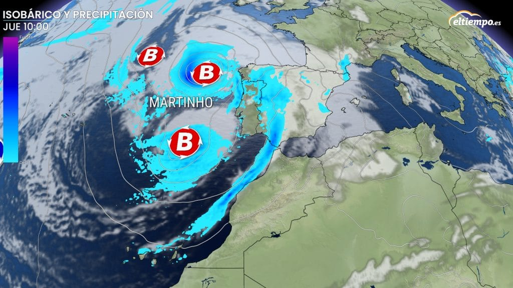 La borrasca Martinho sacude con fuerza a España en el primer día de la primavera.