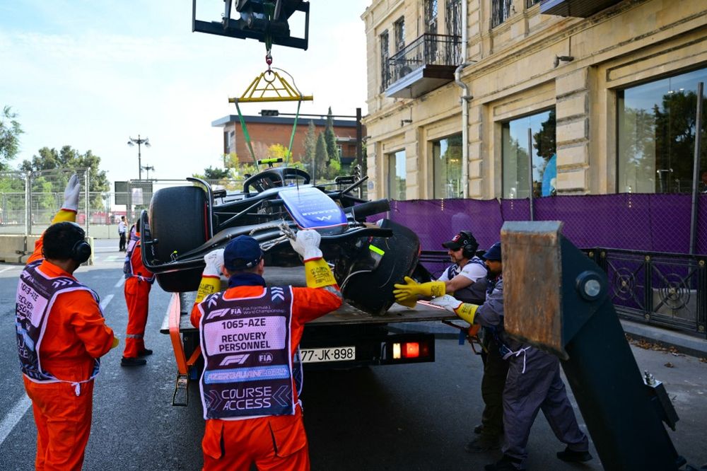 Así retiraron el coche de Franco Colapinto tras el accidente