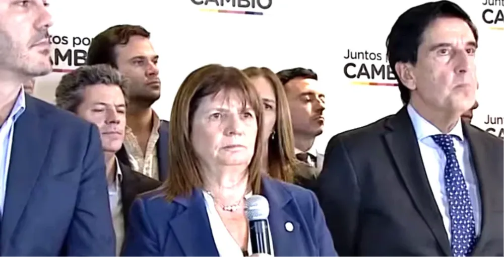 Bullrich en conferencia de prensa en la sede del PRO