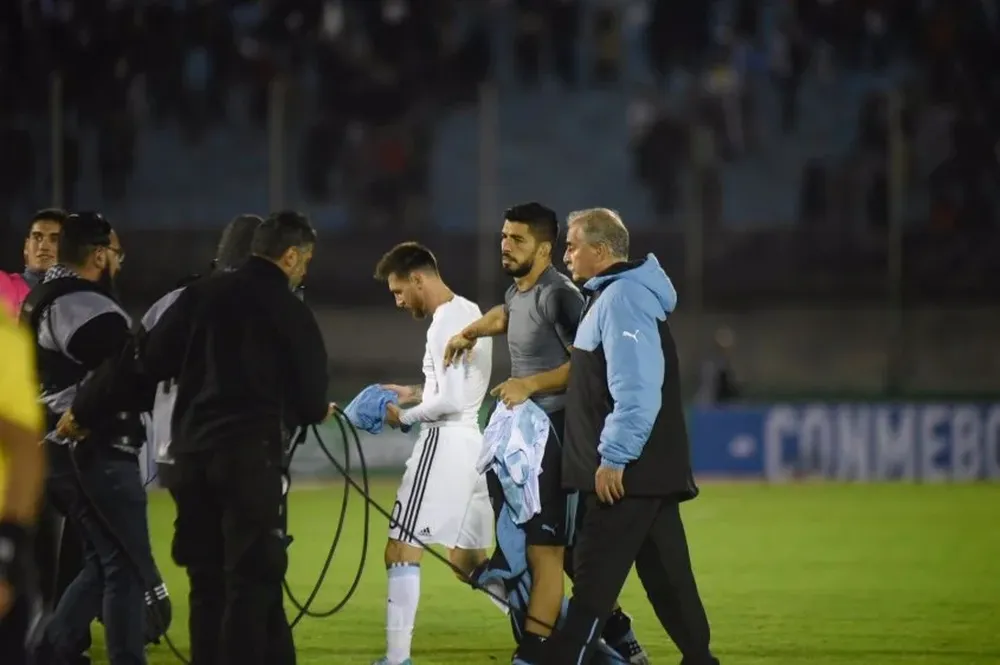 Lionel Messi, Luis Suárez y Miguel Zuluaga