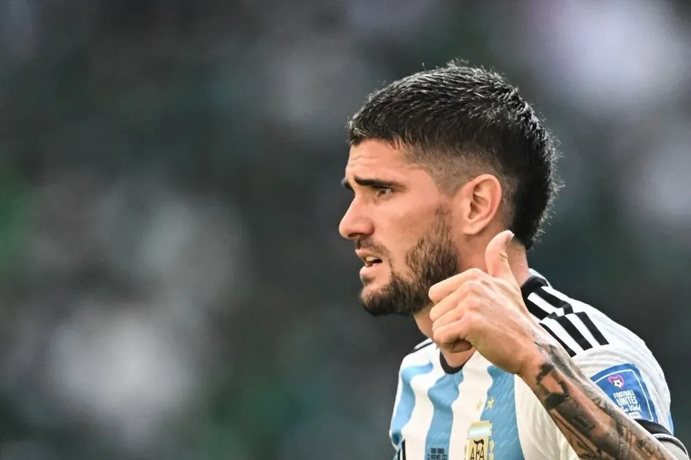 Rodrigo de Paul en el partido ante Arabia Saudita en el Mundial 2022