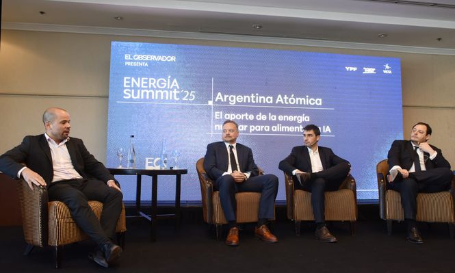 Ignacio Torres, Demian Reidel y Jorge Salcedo en el Energía Summit 2025.