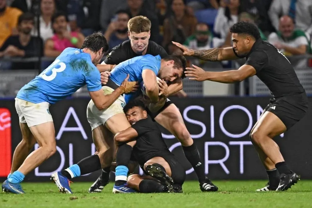 Los Teros ante Nueva Zelanda en el Mundial de Rugby