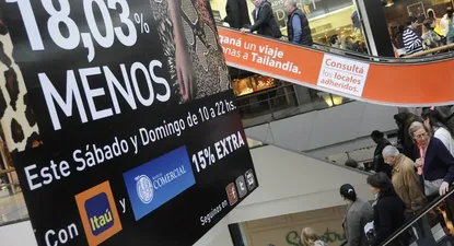 Shoppings conformes con ventas en  día de descuentos