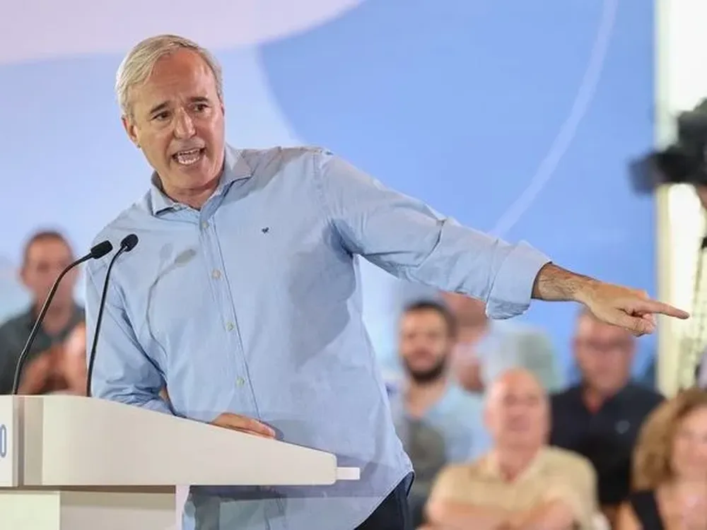 El candidato del PP a la Presidencia de Aragón, Jorge Azcón