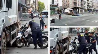 Accidente fatal en Montevideo: un motociclista murió tras chocar contra un camión recolector en el Centro