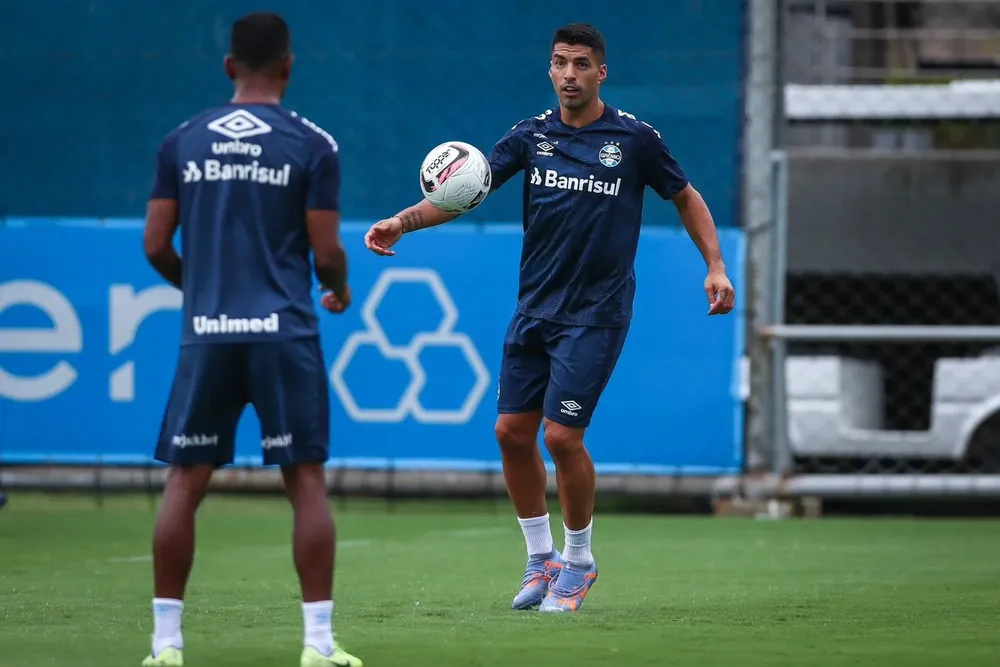 Luis Suárez en el entrenamiento