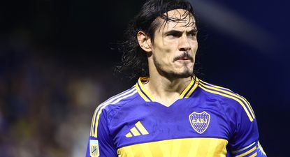 Edinson Cavani en un partido