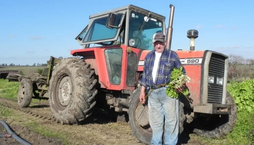 Productor granjero en la zona de Canelones