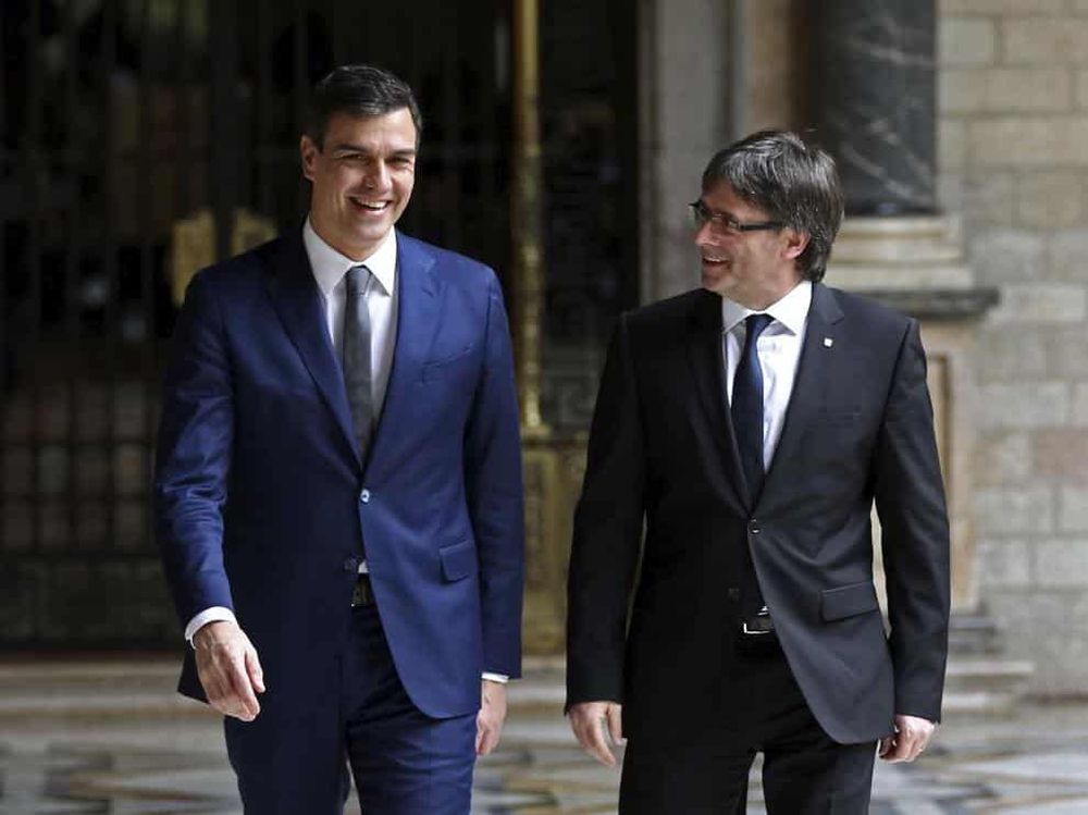 Pedro Sánchez y Carles Puigdemont