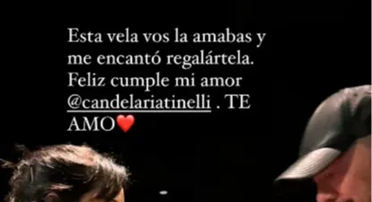 Cande Tinelli le agradeció a su padre a través de instagram