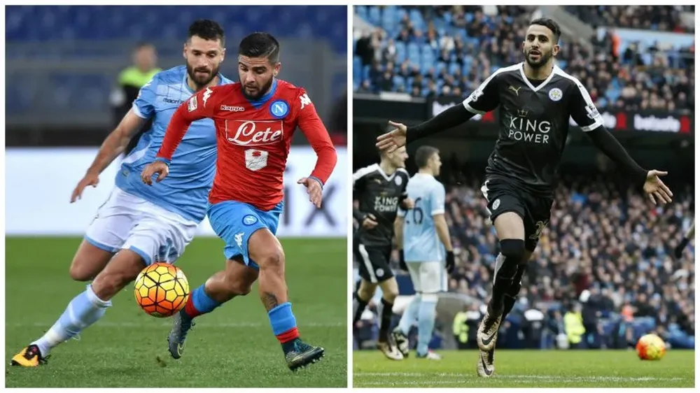 Lorenzo Insigne y Riyad Mahrez
