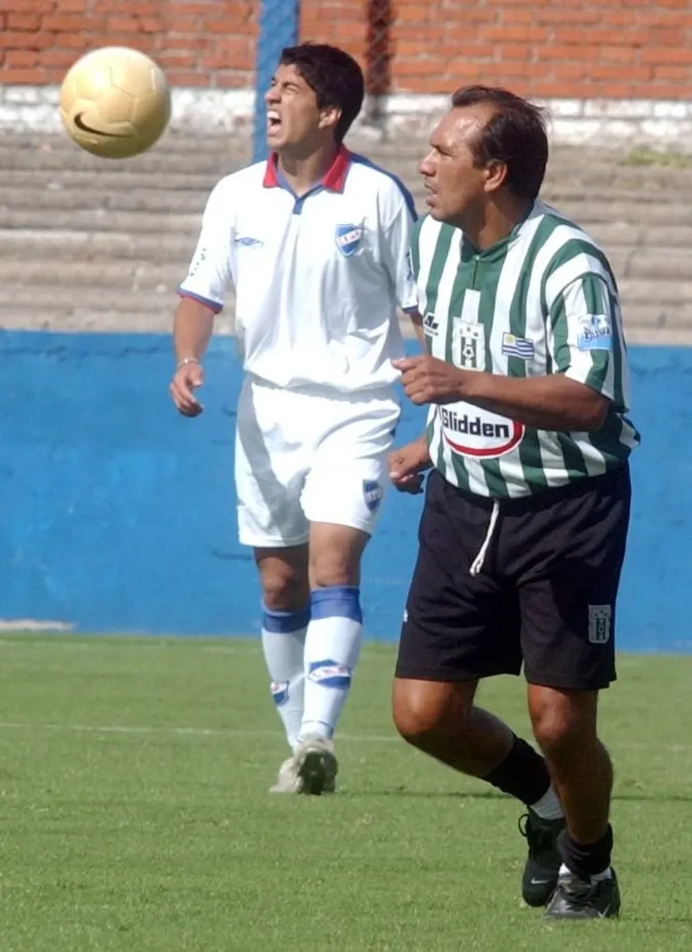Sosa en Racing durante un amistoso con Nacional en 2005