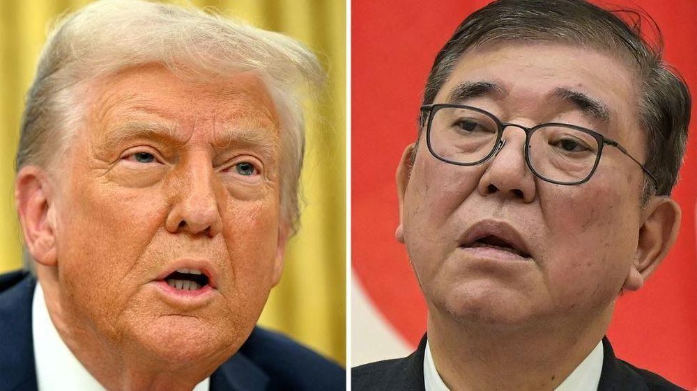 Trump y el primer ministro japonés Shigeru Ishiba.