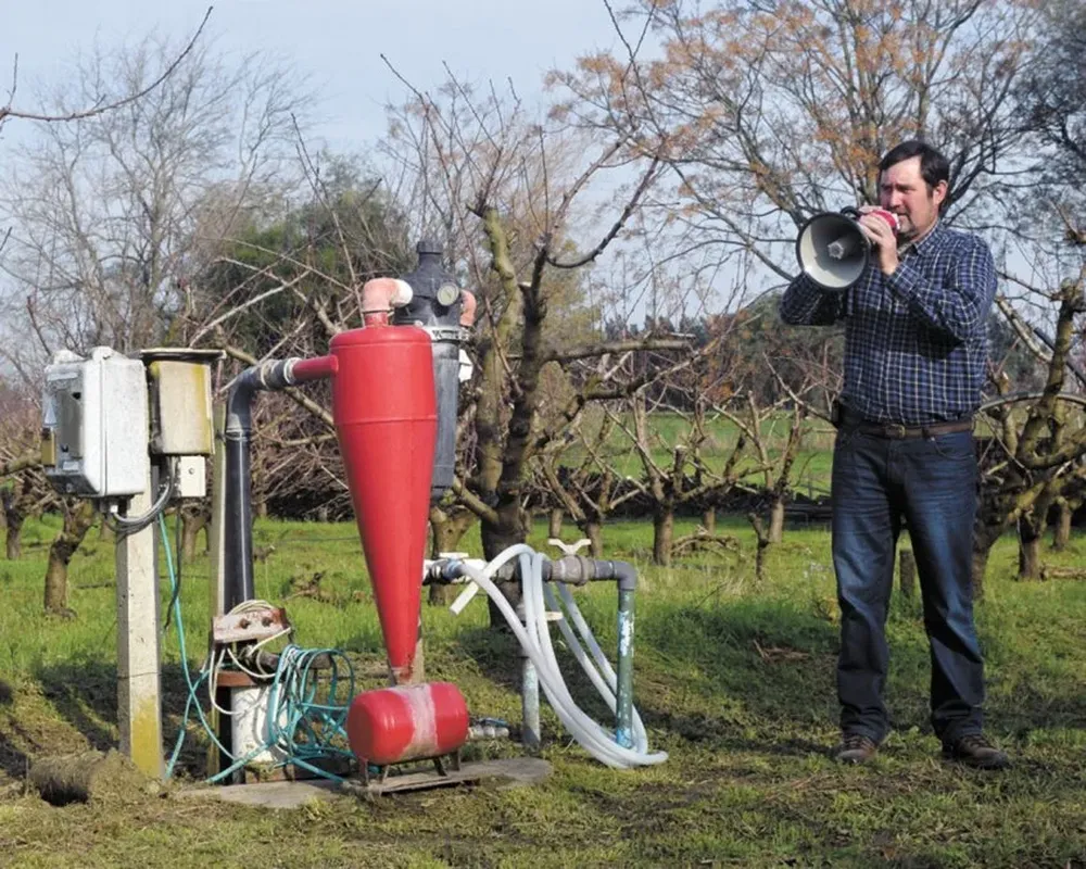 Fruticultor de Colonia mostró su sistema de riego
