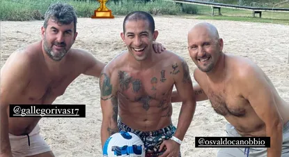 Martín Rivas, Walter Gargano y Osvaldo Canobbio