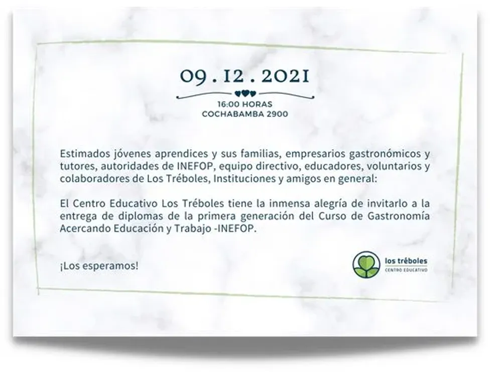 Invitación de Los Tréboles