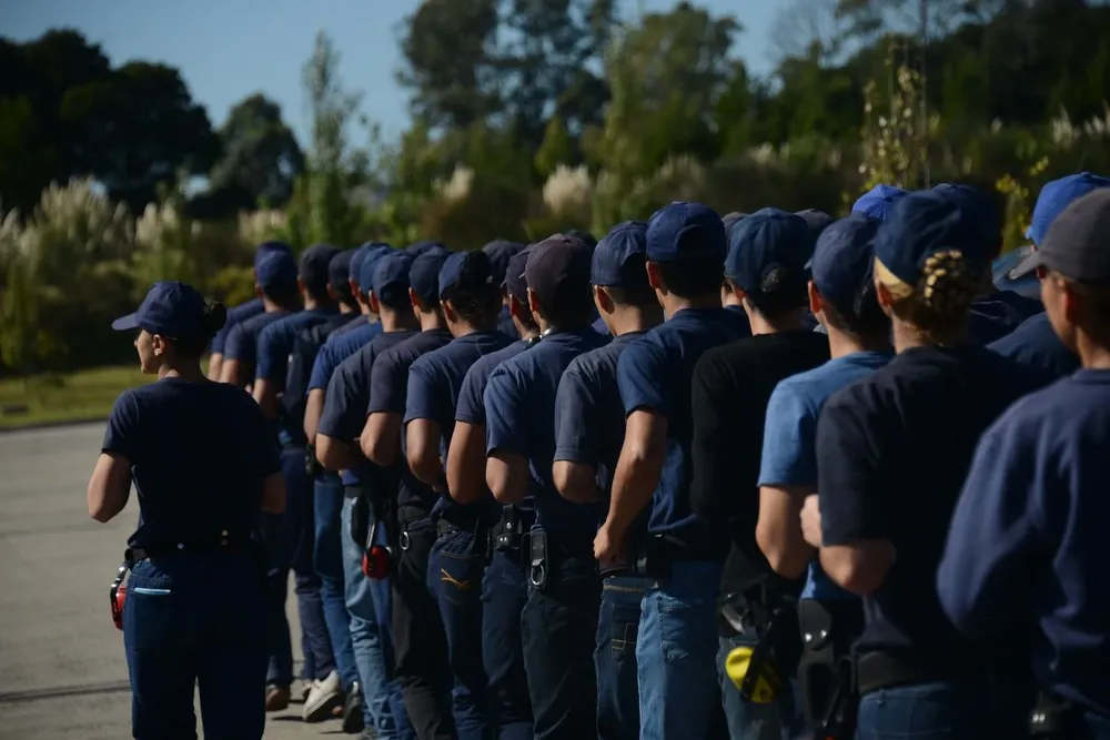 Entrenamiento en la Escuela Nacional de Policía