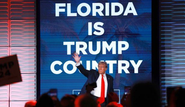 Trump en Florida, durante la campaña presidencial del 2024.