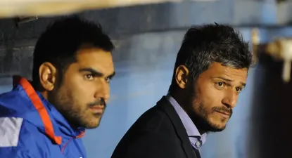 El DT de Nacional, Gustavo Munúa (D), con su asistente Christian Berman