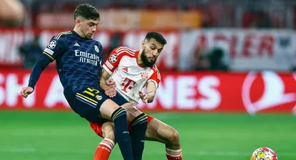 Valverde ante la marca de Noussair Mazraoui de Bayern Múnich