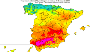 En puntos del valle del Guadalquivir la temperatura superarán el domingo los 35 grados.