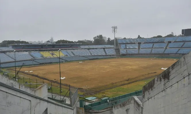 Así lucía el Estadio Centenario este viernes, a tres meses de la primera final de las copas de Conmebol