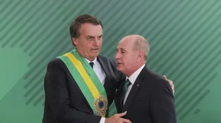 Bolsonaro con Azevedo e Silva, saliente ministro de Defensa