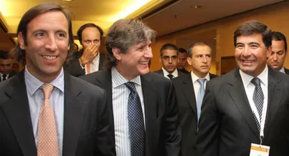 Lorenzino, Boudou y Echegaray de la AFIP durante el Foro de OCDE realizado en Buenos Aires