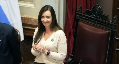 Victoria Villarruel en el Senado. La vicepresidenta asume un rol clave en la negociación de la Ley Bases.