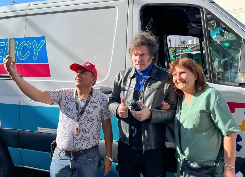 Milei en Villa Ortúzar