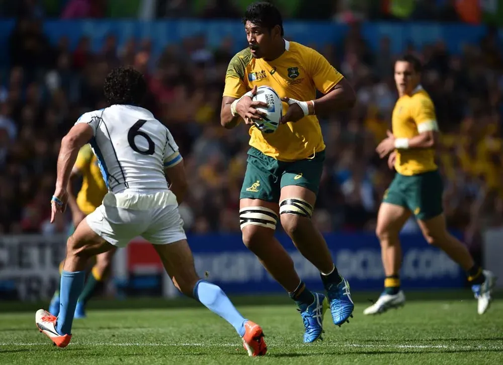 Will Skelton, segundo línea de los Wallabies, 2,03 metros y 146 kilos. AFP