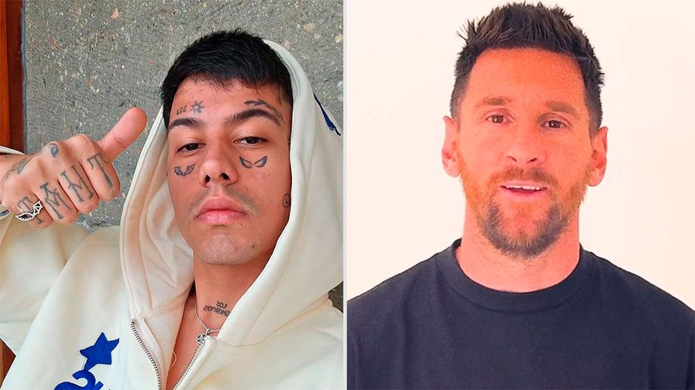 Lionel Messi saludó a Duki antes de su show en el Bernabeu.