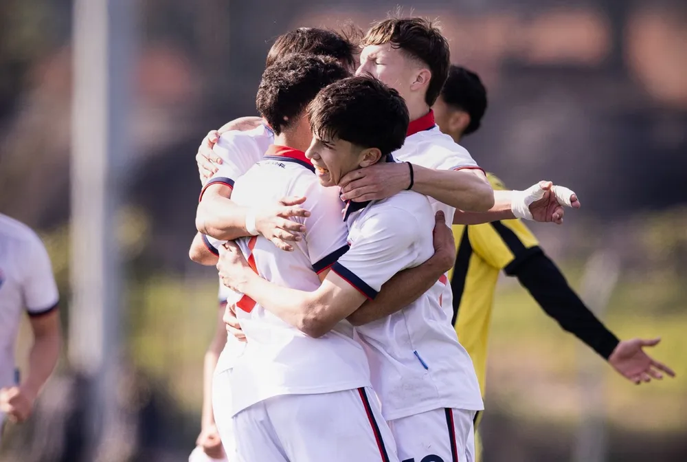 Nacional celebra el gol contra Peñarol en el clásico de la categoría Sub 19