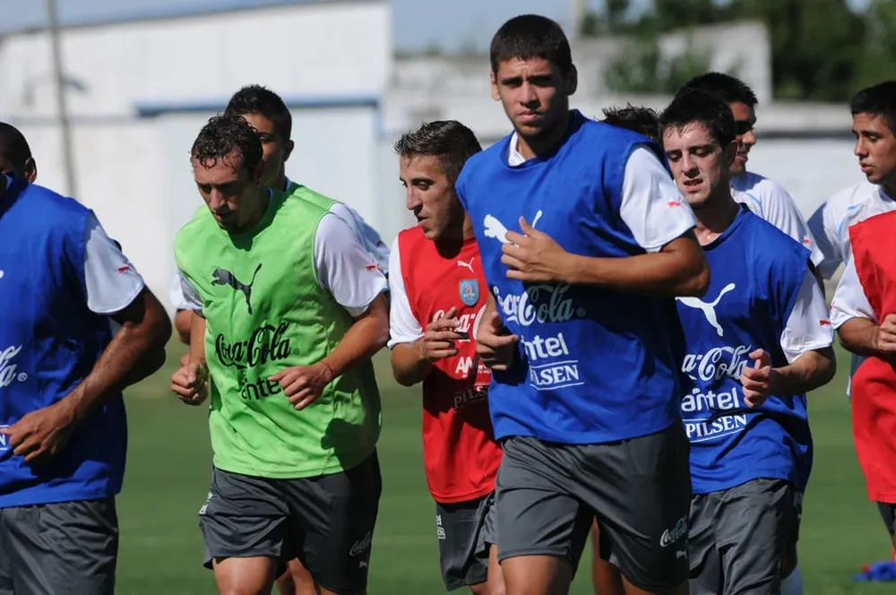 La sub 23 entrenando.