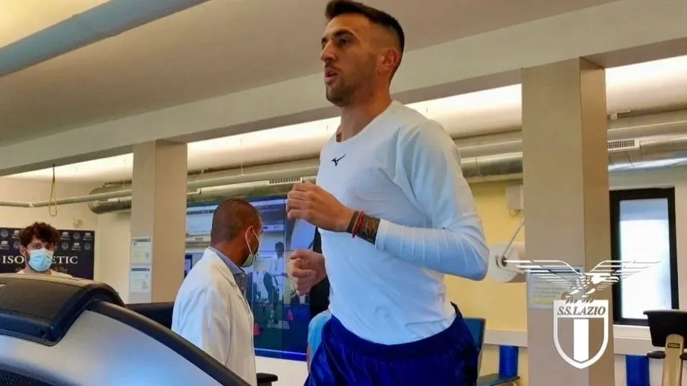 Matías Vecino en las pruebas en Lazio de Italia