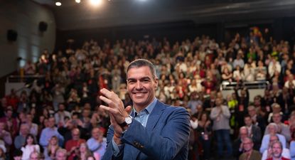 Sanchez en el congreso del PSOE de Castilla y León que se celebra en Palencia.