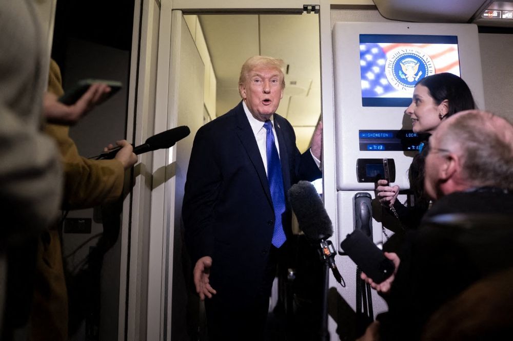 Donald Trump en el Air Force One - 16-2-26 - AFP