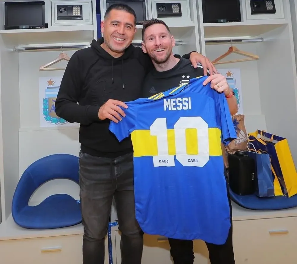 Riquelme y Messi