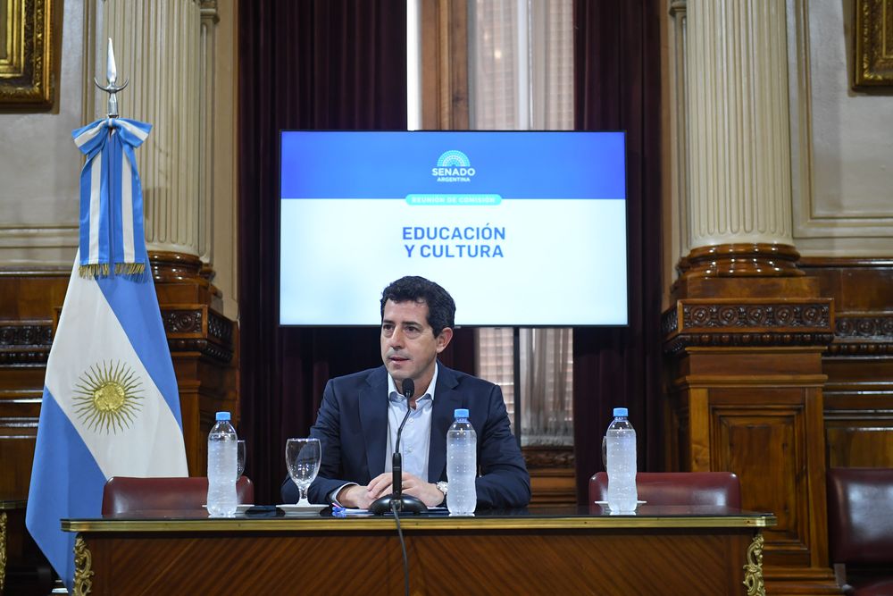 Eduardo Wado De Pedro lleva adelante el plenario en el que se discutirá el financiamieno educativo.&nbsp;