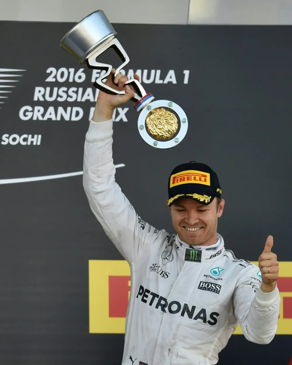 Rosberg celebró así en Rusia