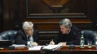 Tabaré Viera y Pedro Bordaberry en el Senado