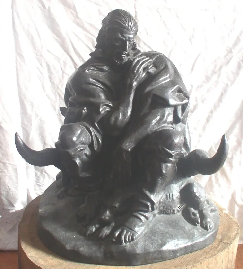 Viejo Vizcacha, una figura de bronde de José Luis Zorrilla De San Martín