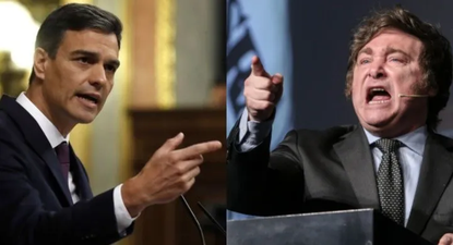 Javier Milei y Pedro Sánchez