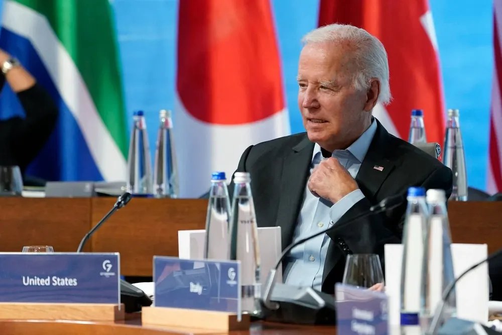 El presidente de los Estados Unidos, Joe Biden, en la cumbre del G7