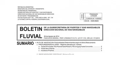 El Observador | El boletín fluvial argentino del 6 de agosto constata los 80 metros de ancho del canal Martín García en el kilómetro 51,9, cuando deberían ser 110 metros