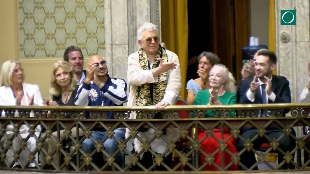 Perciavalle en el homenaje del Parlamento