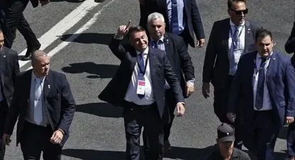 Jair Bolsonaro en la asunción de Javier Milei